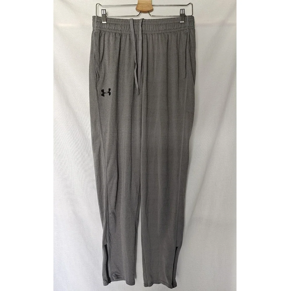 Under Armour Light Sweatpants Gray Loose Fit Zipper Ankle Athletic Joggers Large